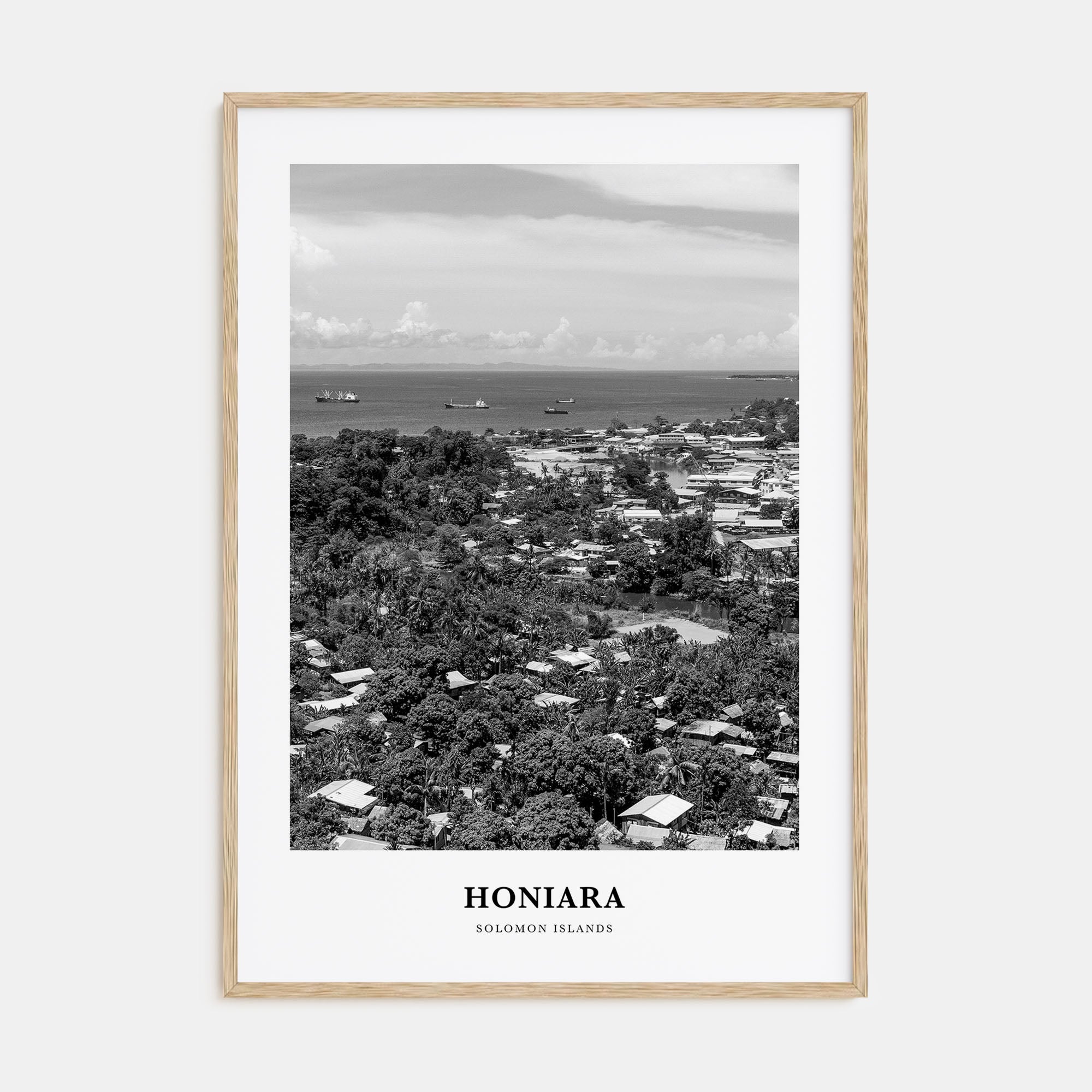 Honiara Portrait B&W Poster