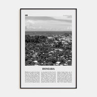 Honiara Travel B&W Poster