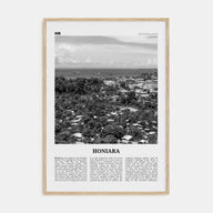 Honiara Travel B&W Poster