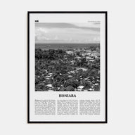 Honiara Travel B&W Poster