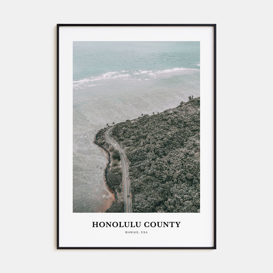 Honolulu County Portrait Color Poster