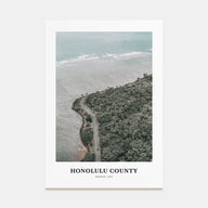 Honolulu County Portrait Color Poster