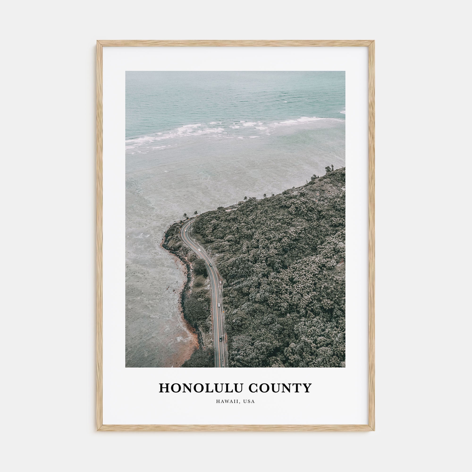 Honolulu County Portrait Color Poster