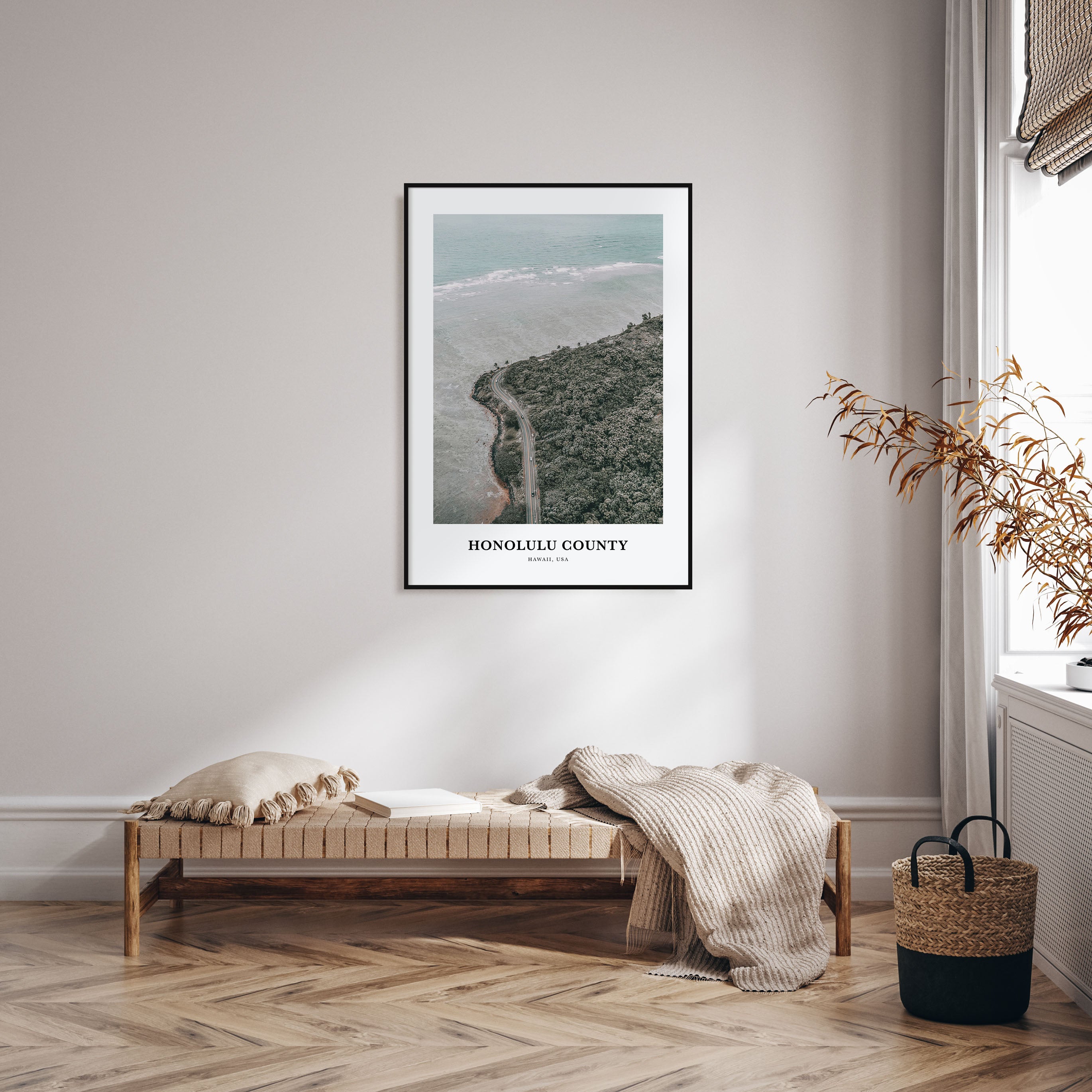 Honolulu County Portrait Color Poster