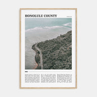 Honolulu County Travel Color Poster