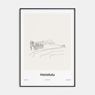 Honolulu Drawn Poster
