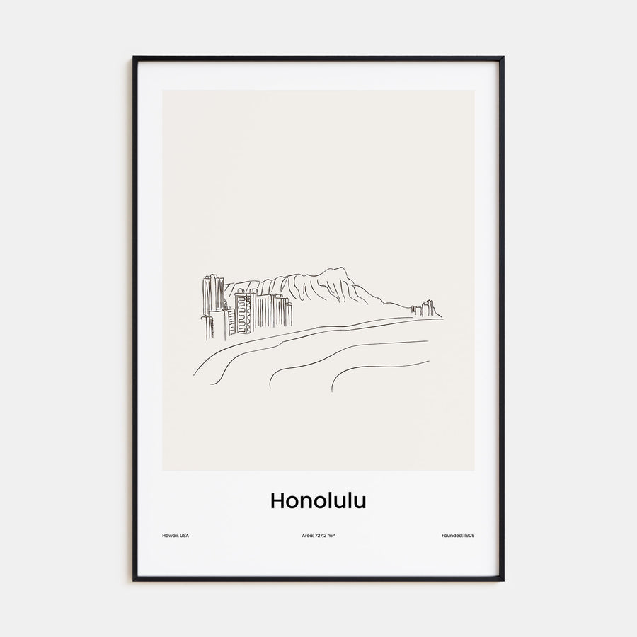 Honolulu Drawn Poster