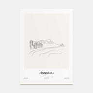Honolulu Drawn Poster