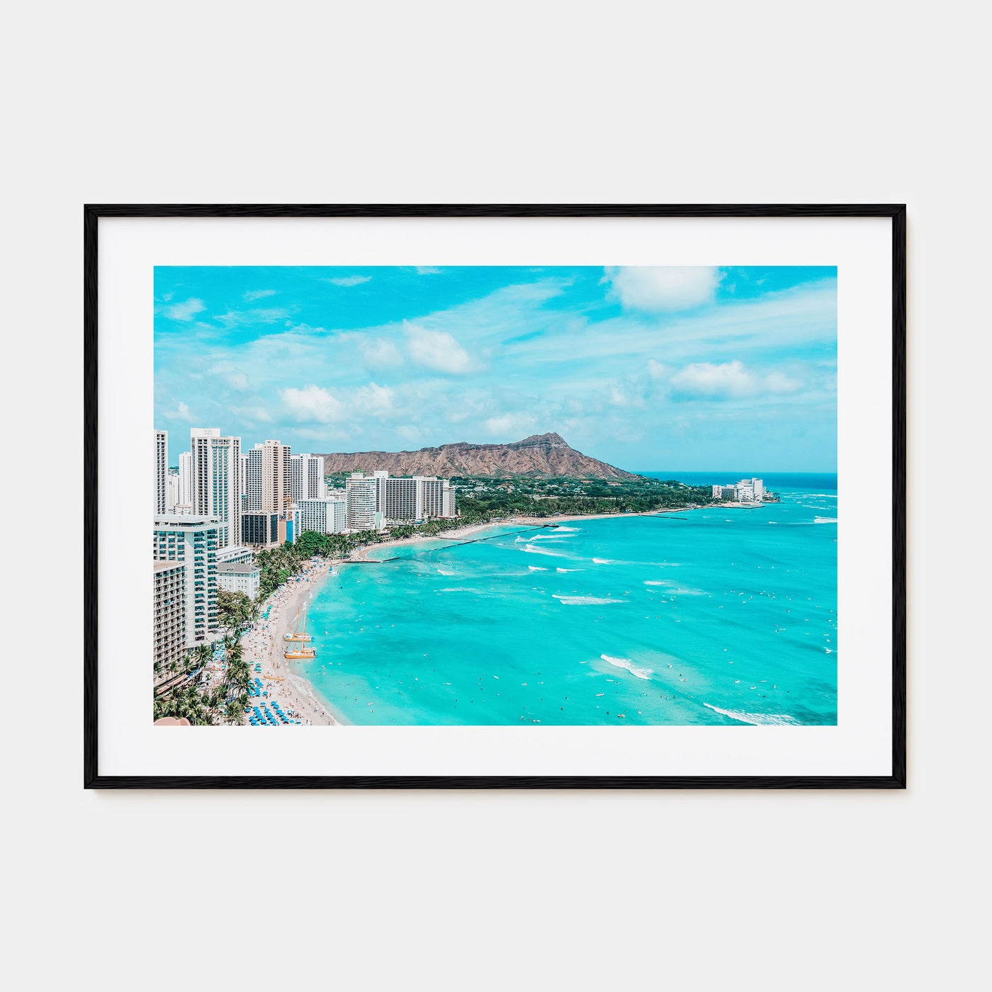 Honolulu Landscape Color Poster