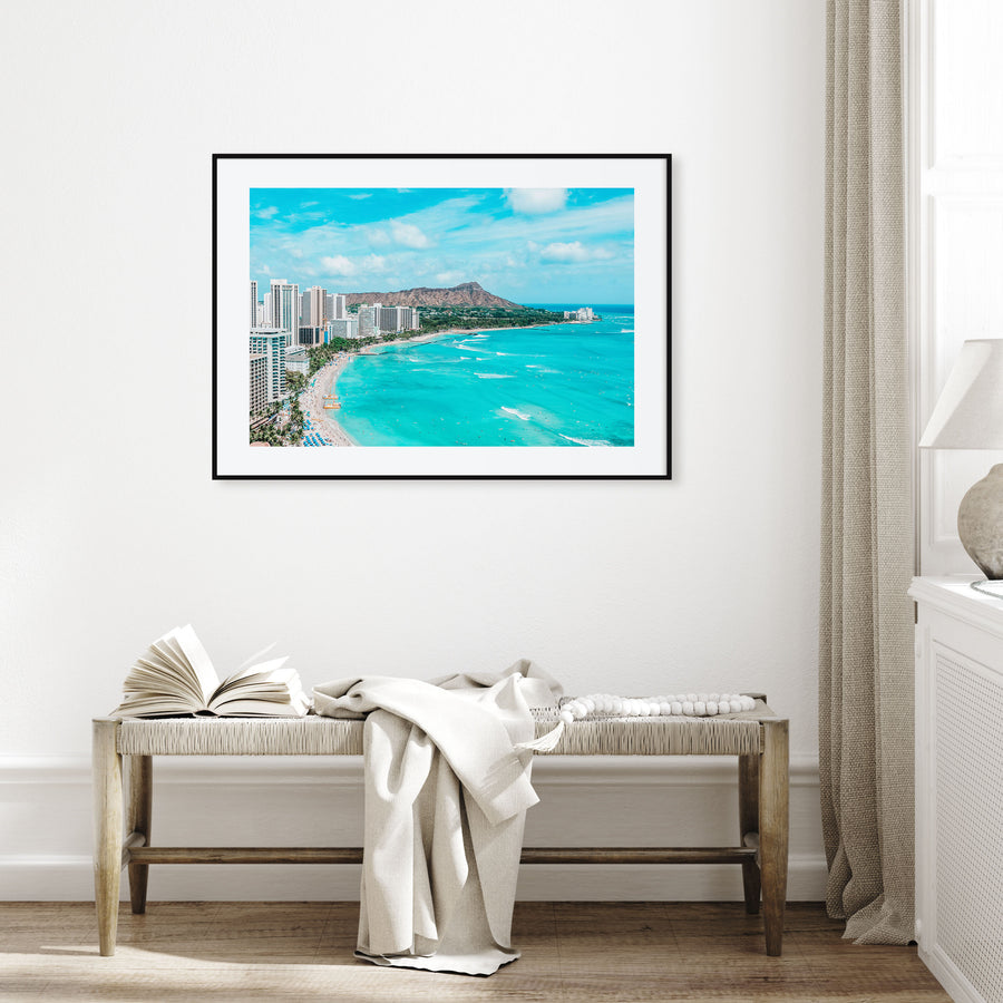 Honolulu Landscape Color Poster