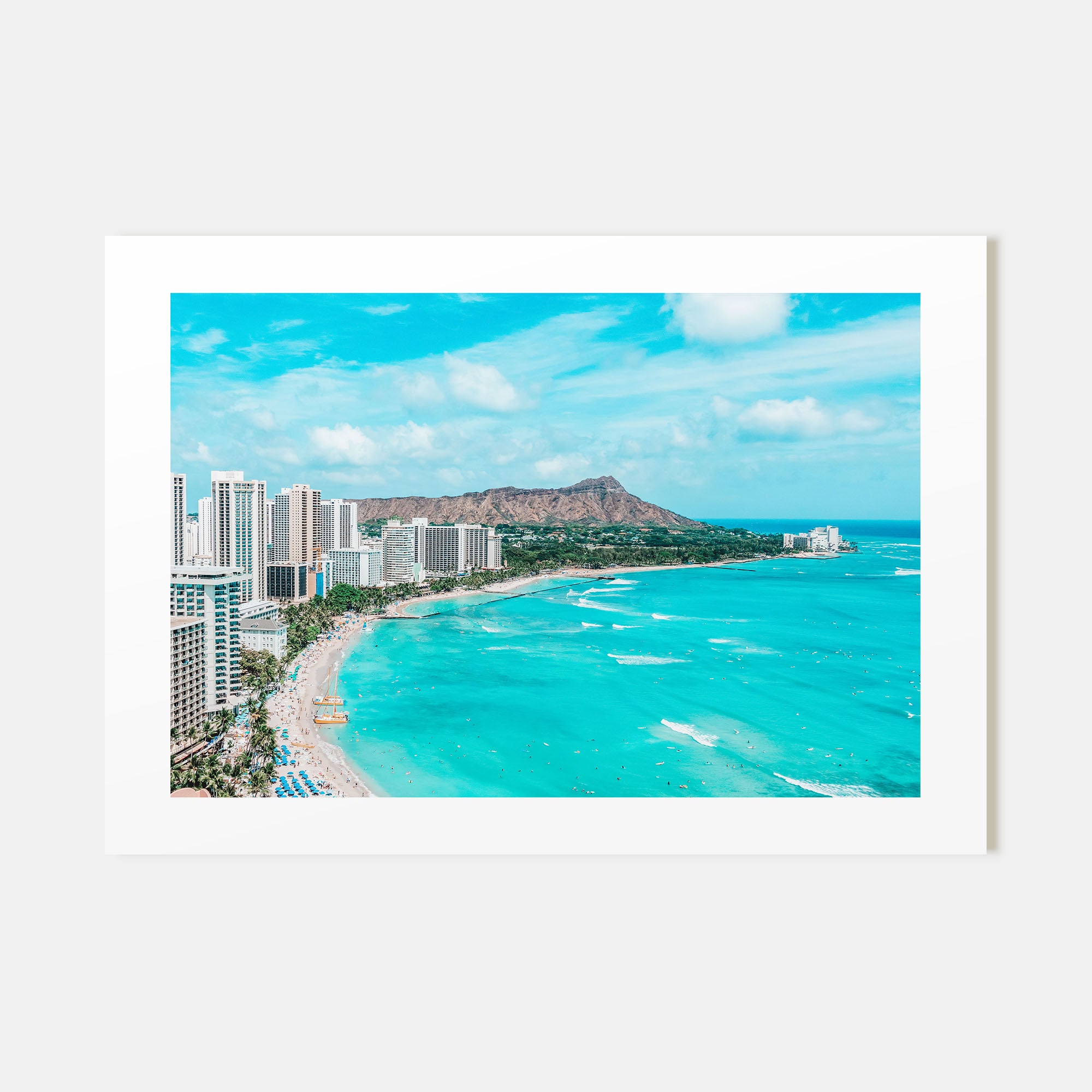 Honolulu Landscape Color Poster