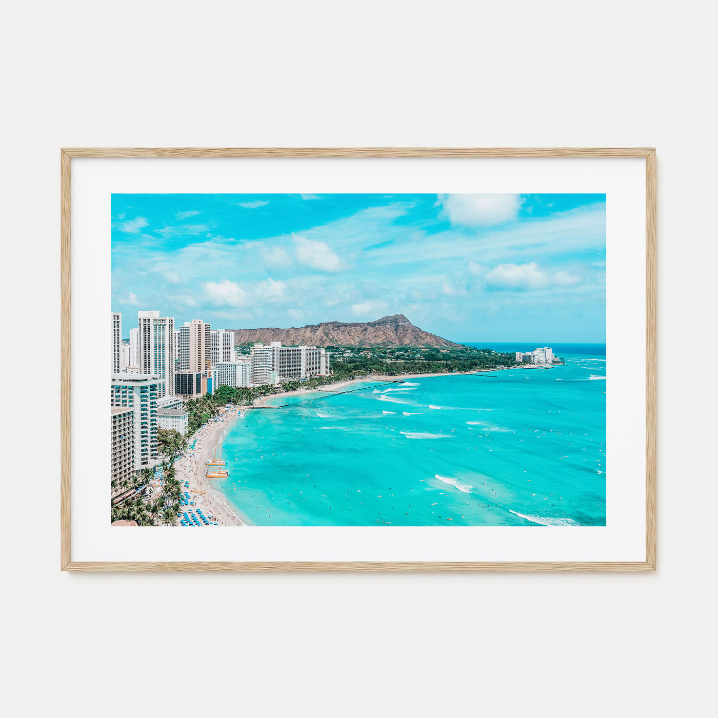 Honolulu Landscape Color Poster
