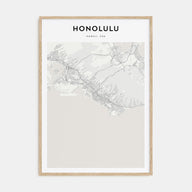 Honolulu Map Portrait Poster