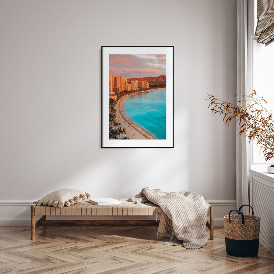 Honolulu Photo Color Poster