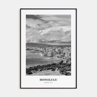 Honolulu Portrait B&W No 1 Poster
