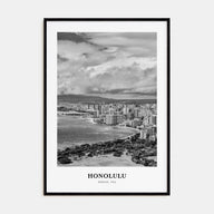 Honolulu Portrait B&W No 1 Poster