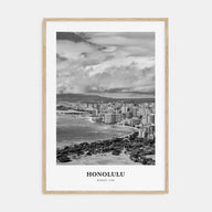 Honolulu Portrait B&W No 1 Poster