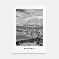 Honolulu Portrait B&W No 1 Poster