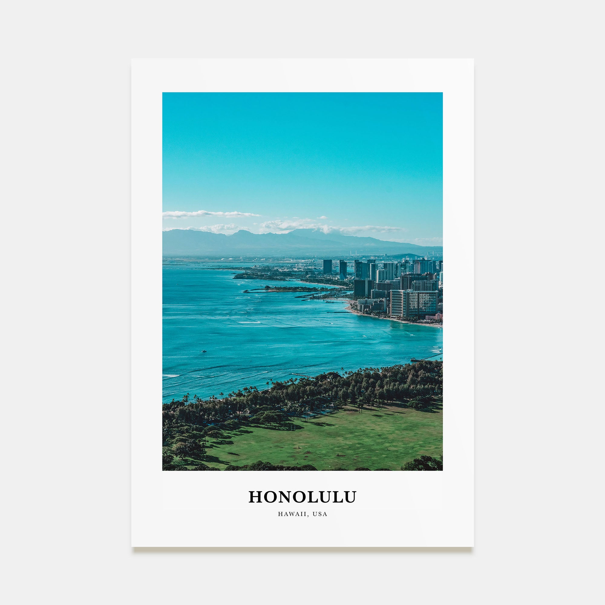 Honolulu Portrait Color Poster