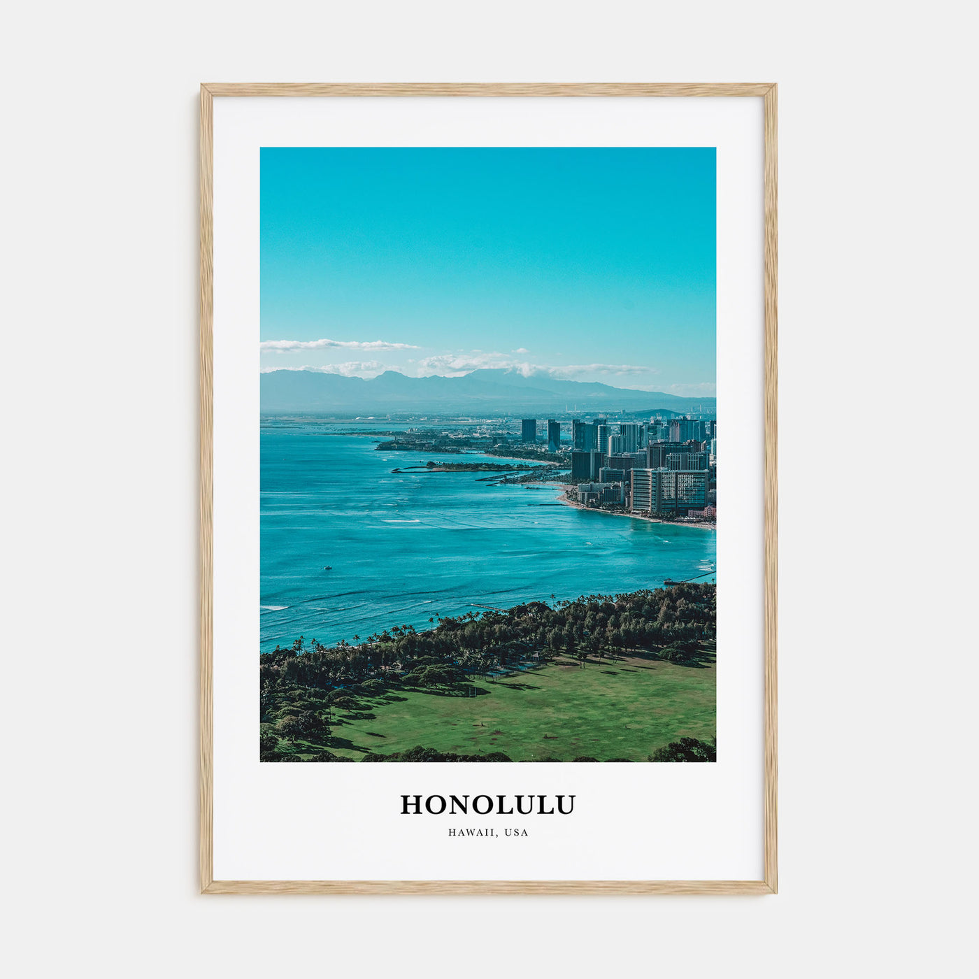 Honolulu Portrait Color Poster