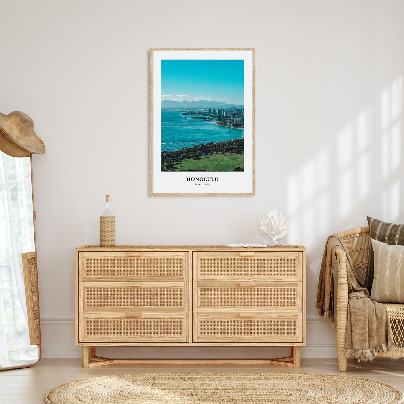 Honolulu Portrait Color Poster