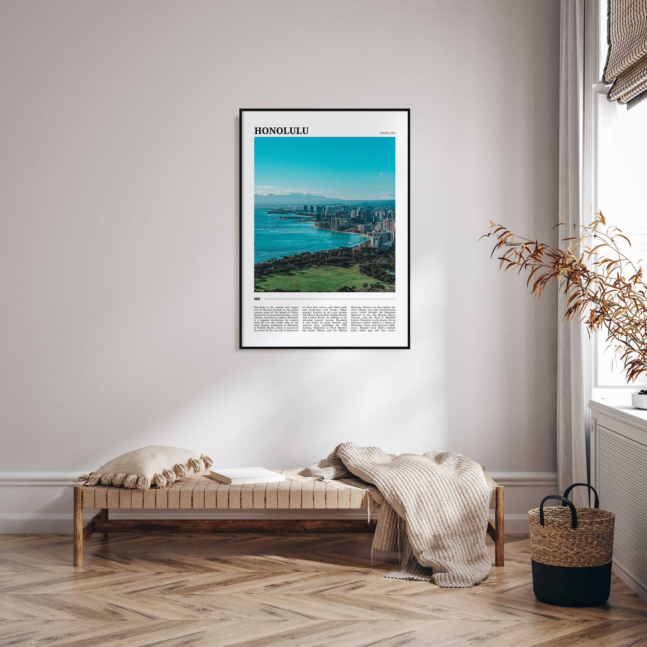 Honolulu Travel Color Poster