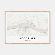 Hood River Map Landscape Poster