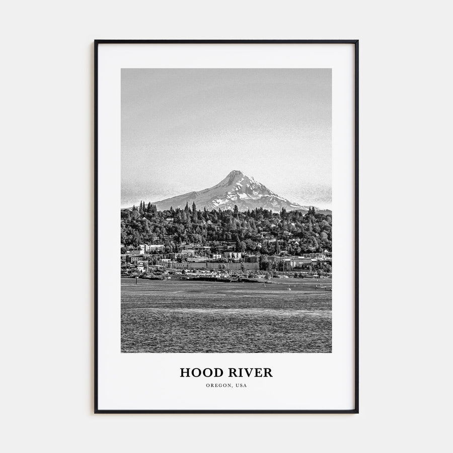 Hood River Portrait B&W Poster
