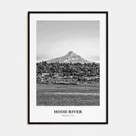 Hood River Portrait B&W Poster