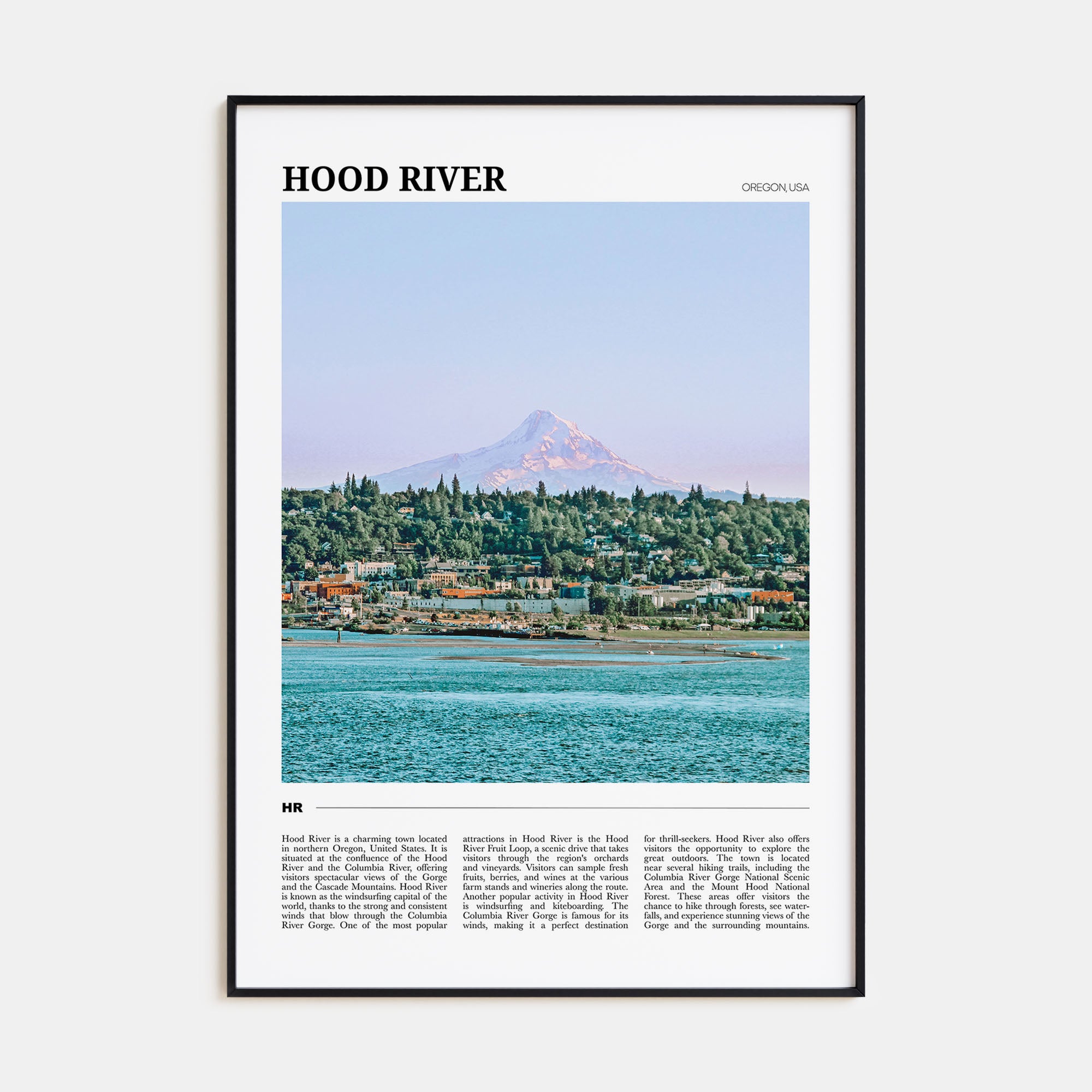 Hood River Travel Color Poster