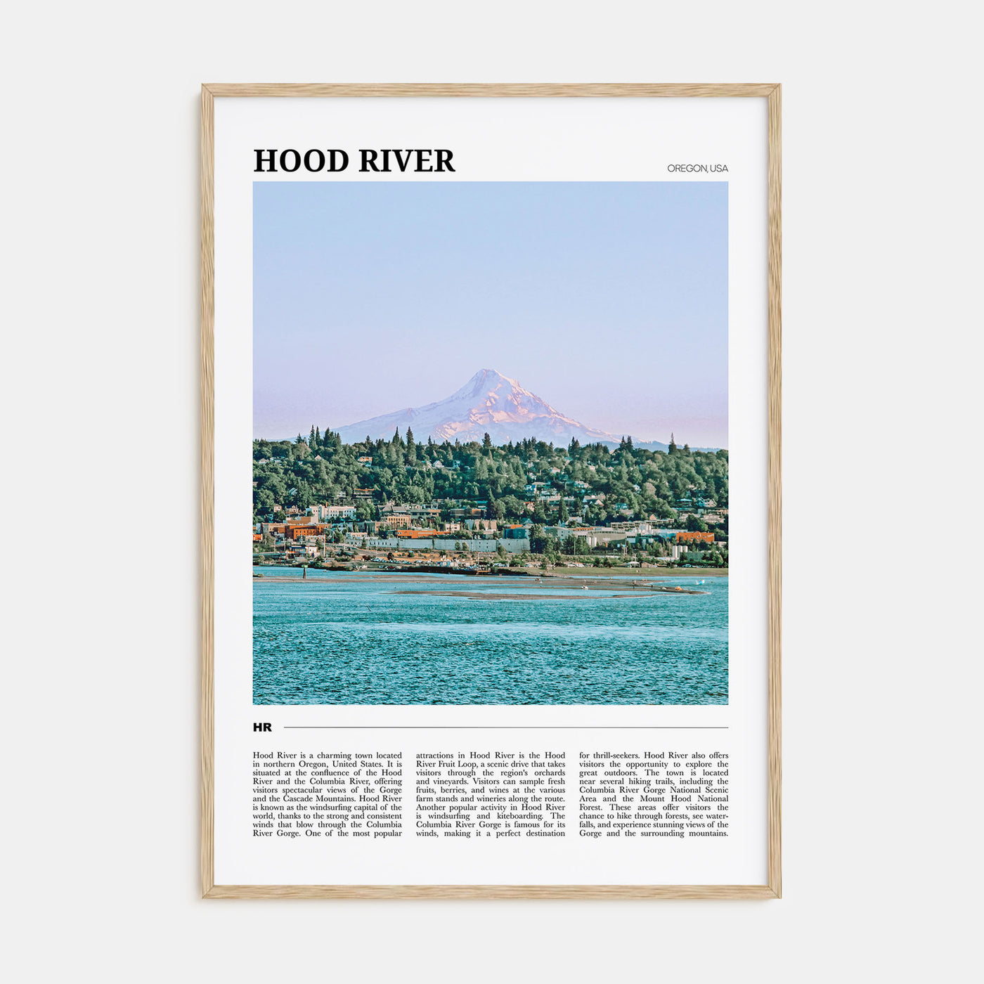 Hood River Travel Color Poster