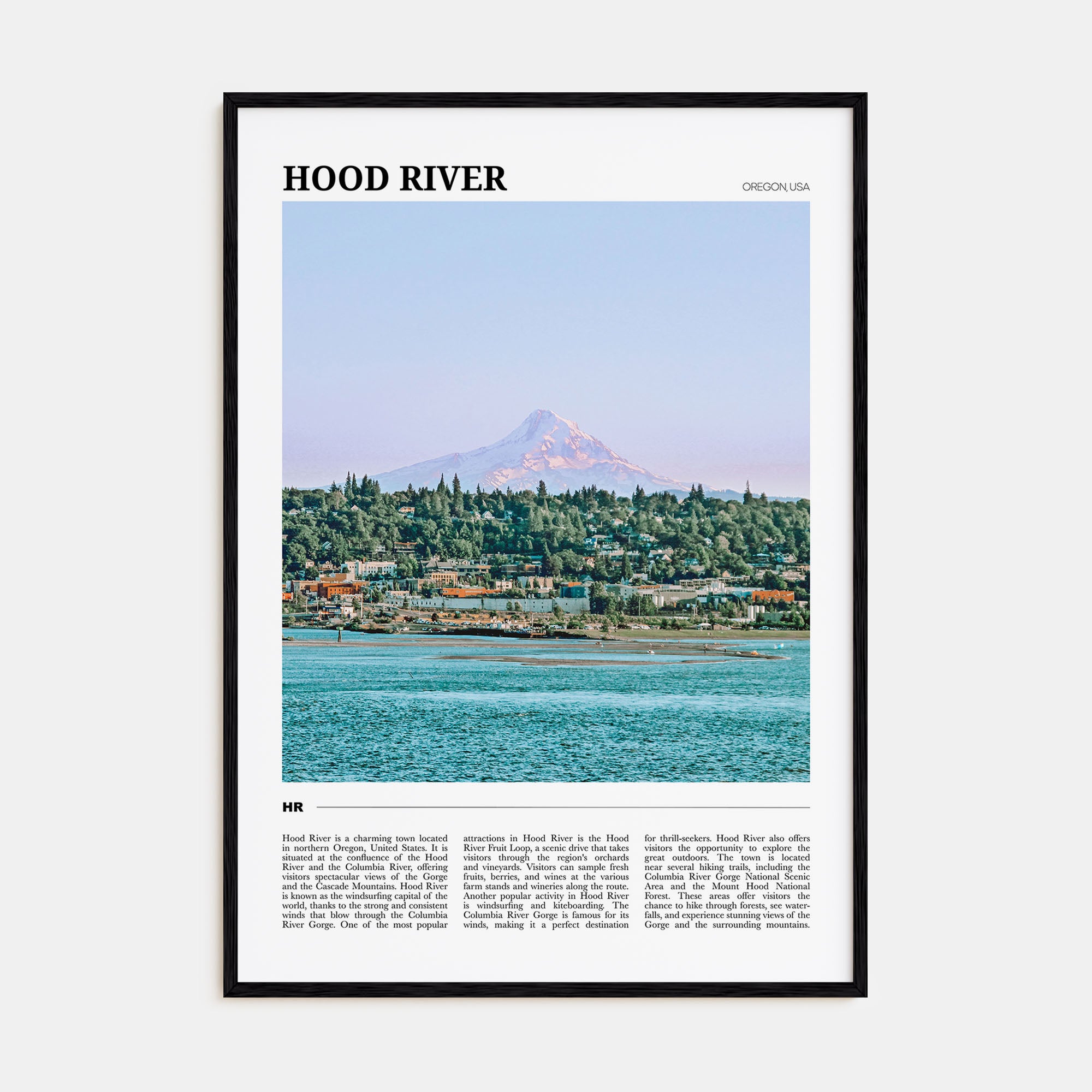 Hood River Travel Color Poster
