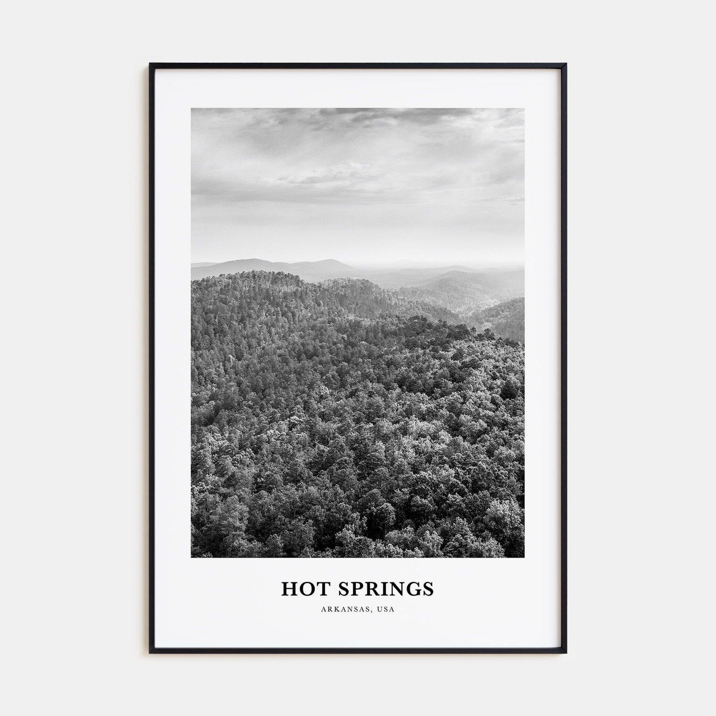 Hot Springs Portrait B&W Poster
