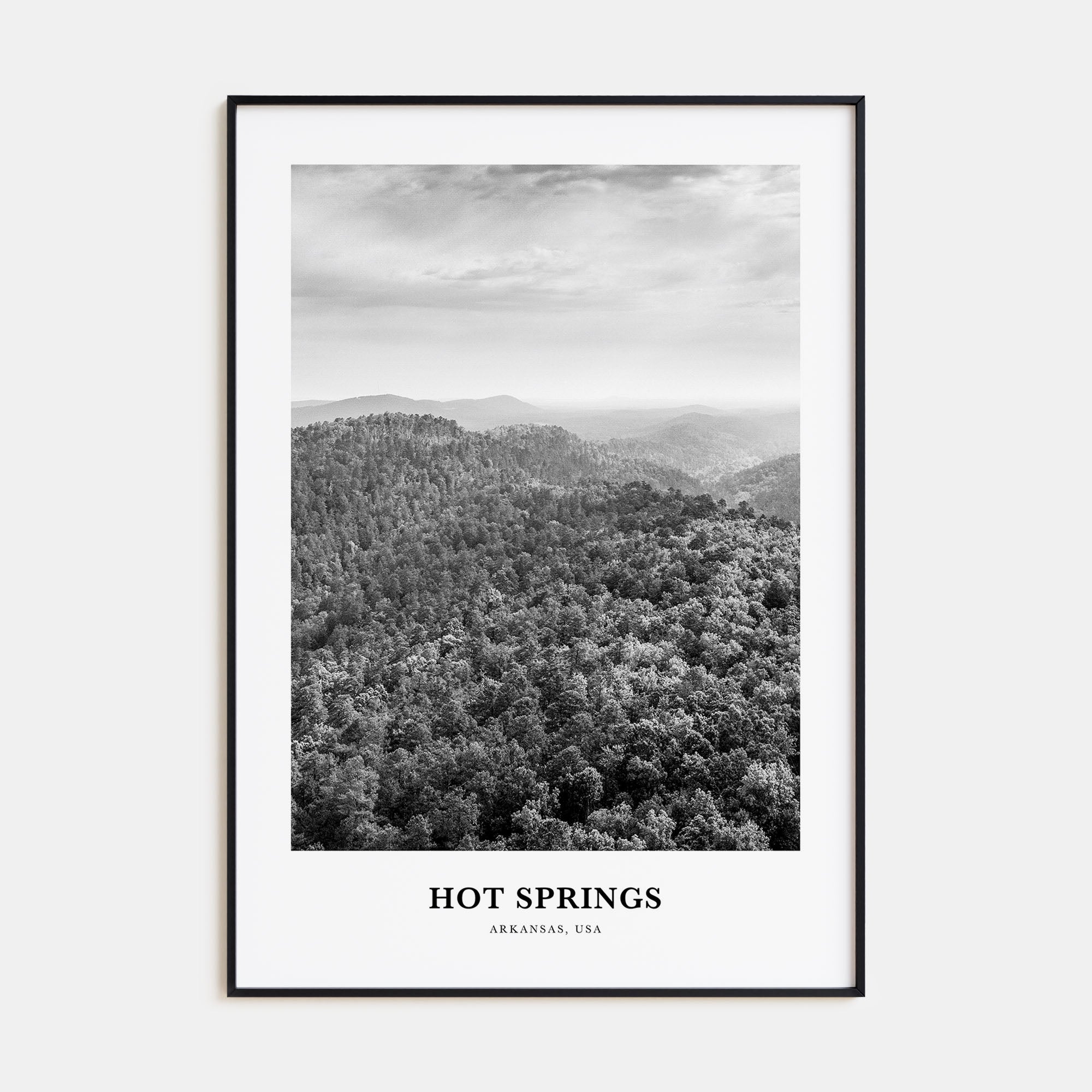 Hot Springs Portrait B&W Poster