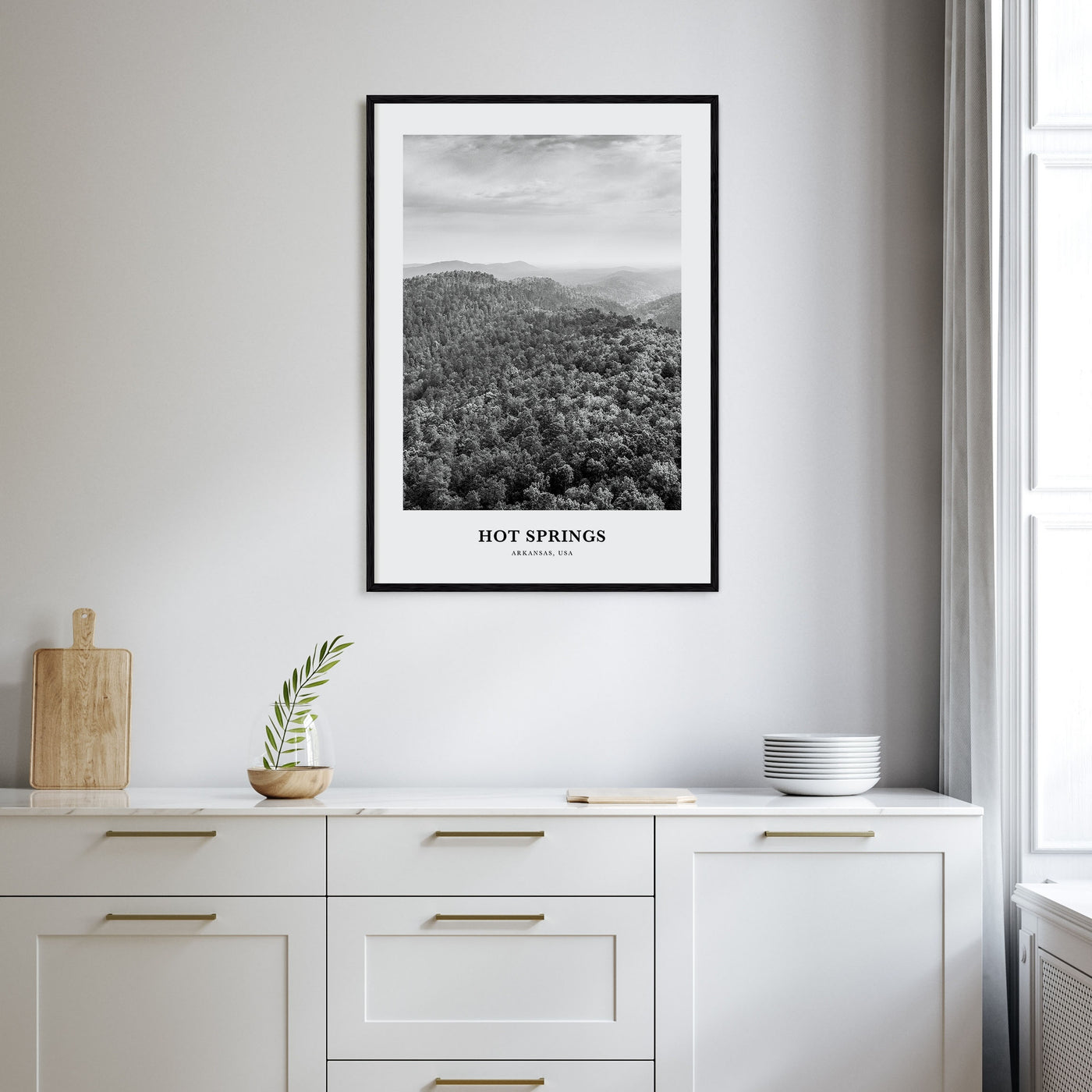 Hot Springs Portrait B&W Poster
