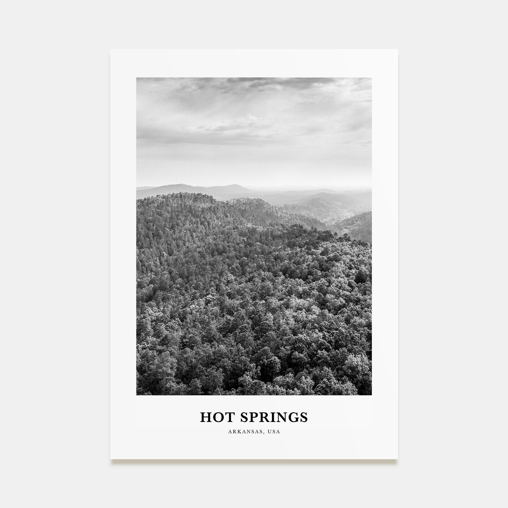 Hot Springs Portrait B&W Poster