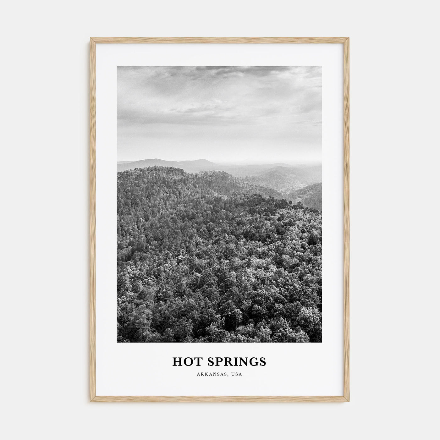 Hot Springs Portrait B&W Poster