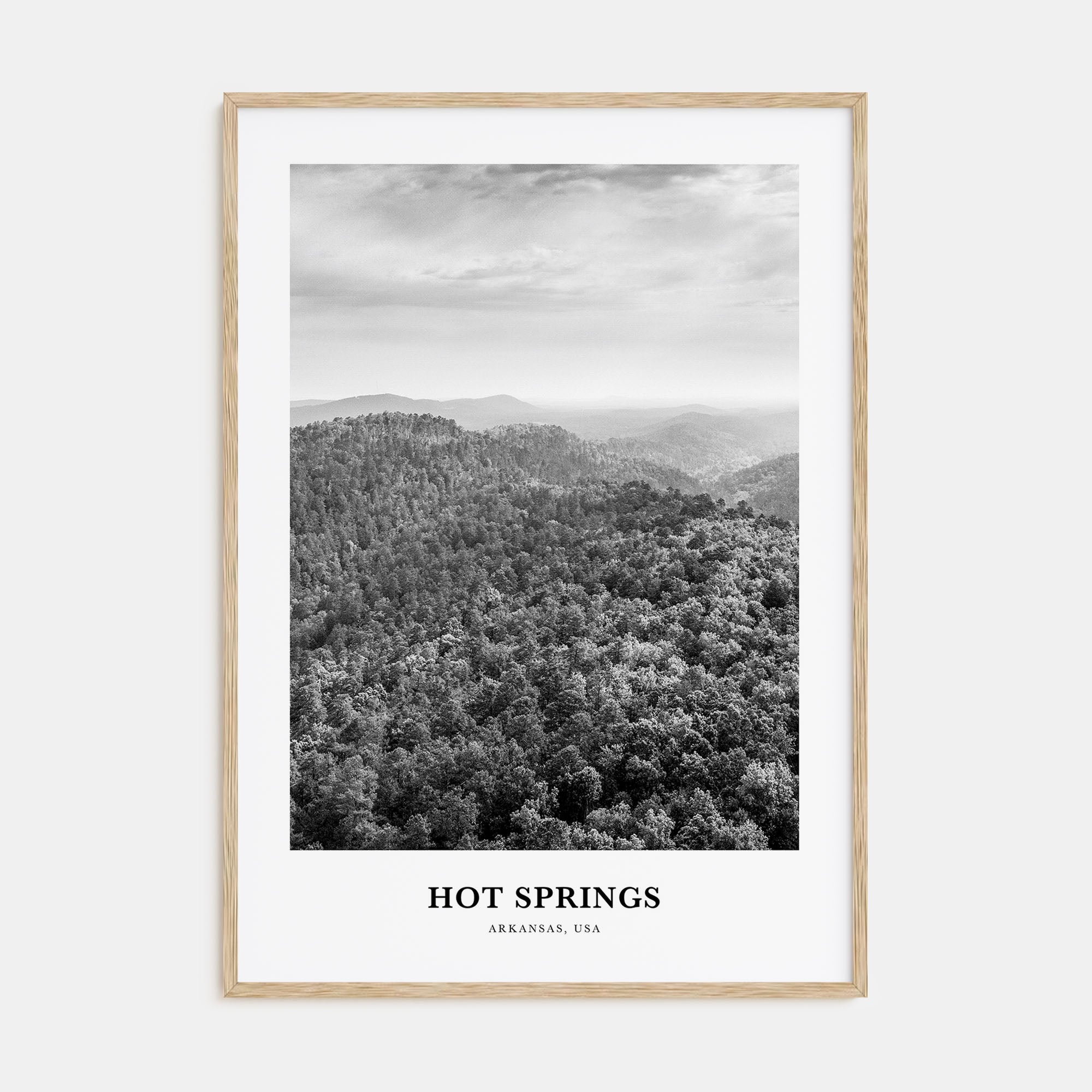 Hot Springs Portrait B&W Poster