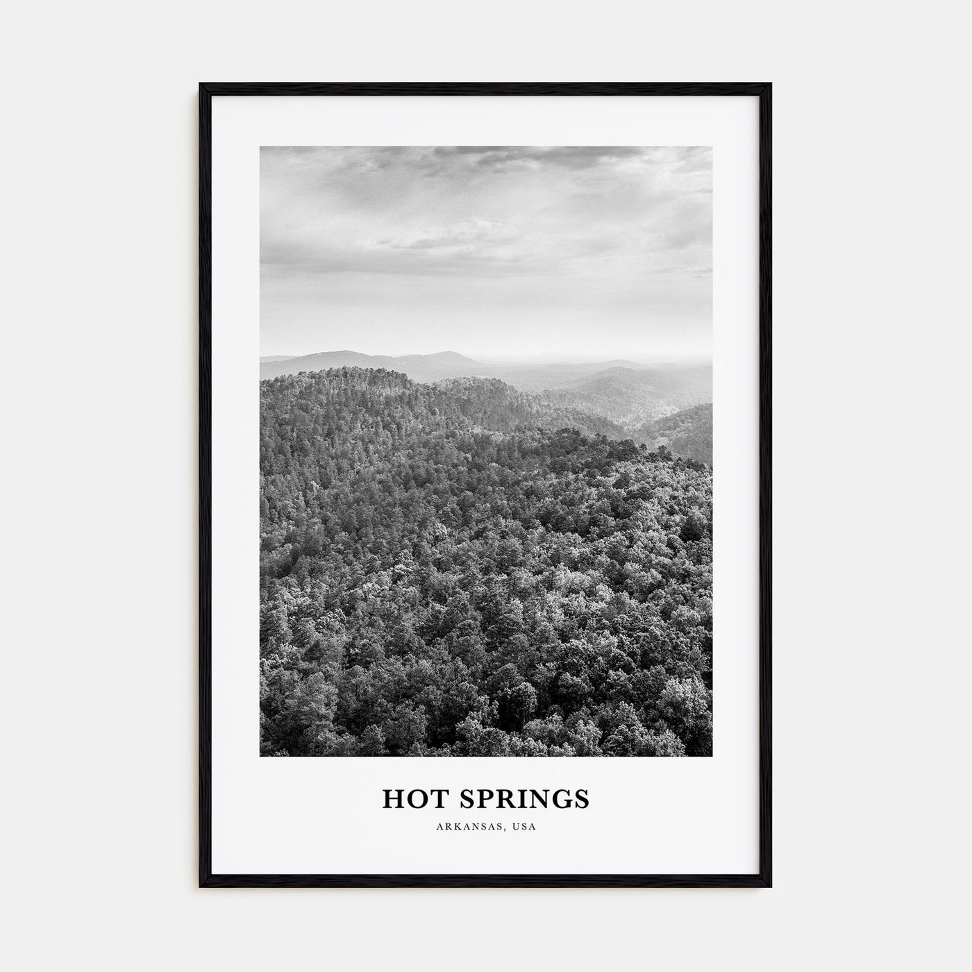 Hot Springs Portrait B&W Poster