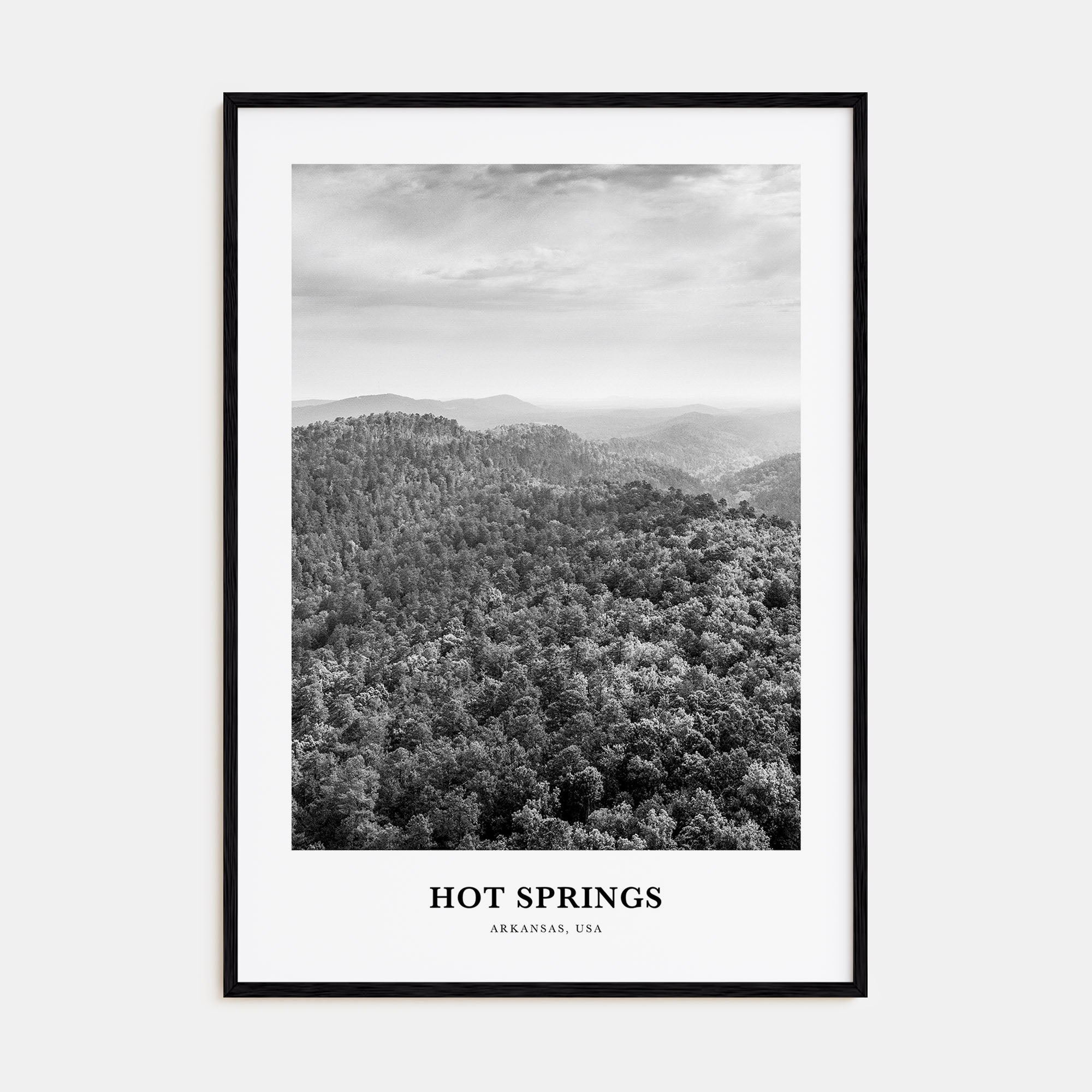 Hot Springs Portrait B&W Poster