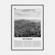 Hot Springs Travel B&W Poster