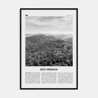 Hot Springs Travel B&W Poster