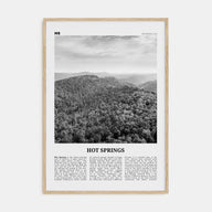 Hot Springs Travel B&W Poster