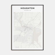 Houghton Map Portrait Poster