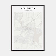 Houghton Map Portrait Poster