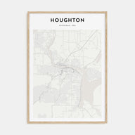 Houghton Map Portrait Poster