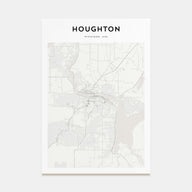 Houghton Map Portrait Poster