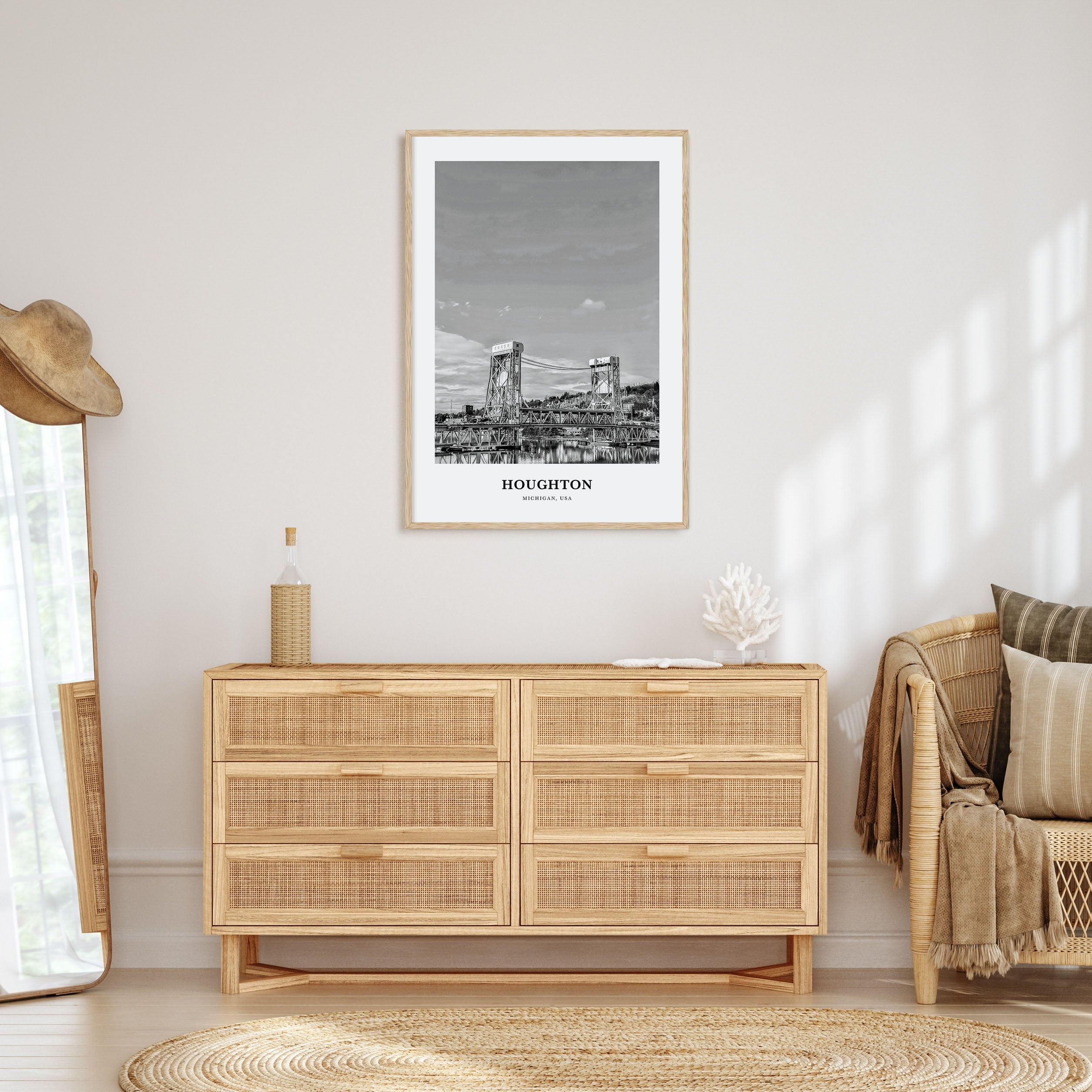 Houghton Portrait B&W Poster