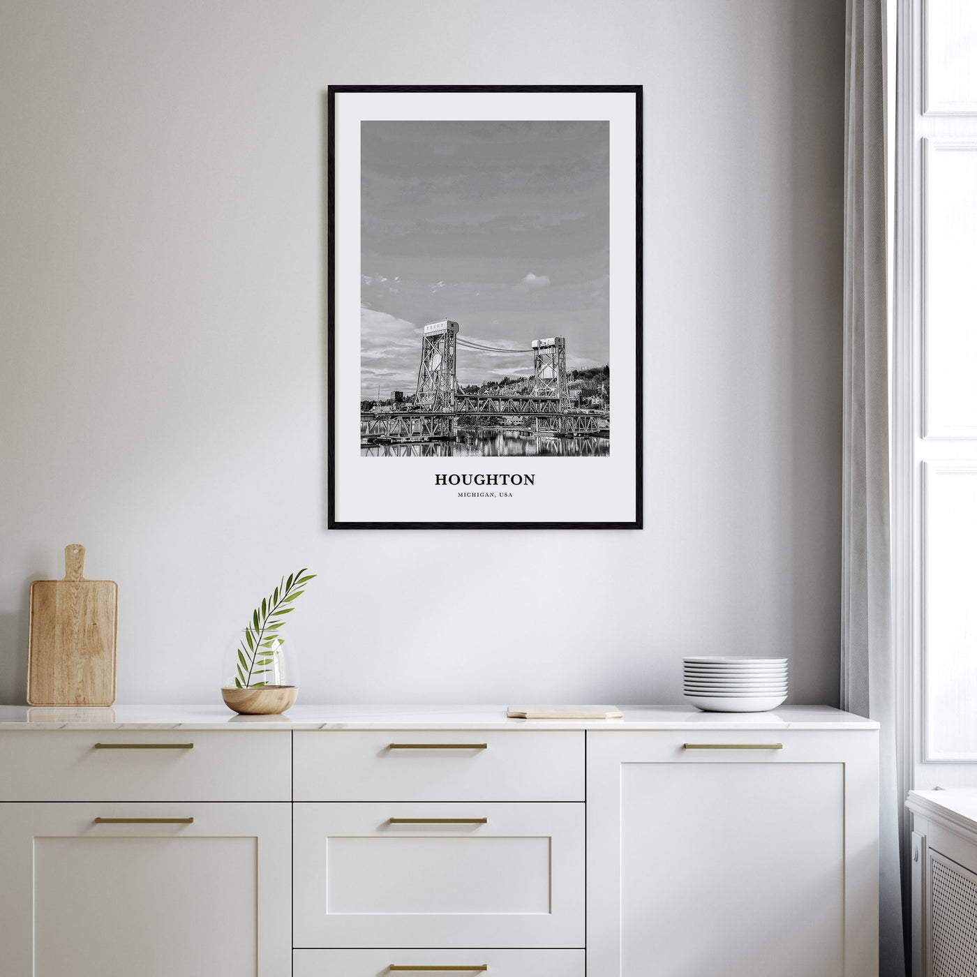 Houghton Portrait B&W Poster