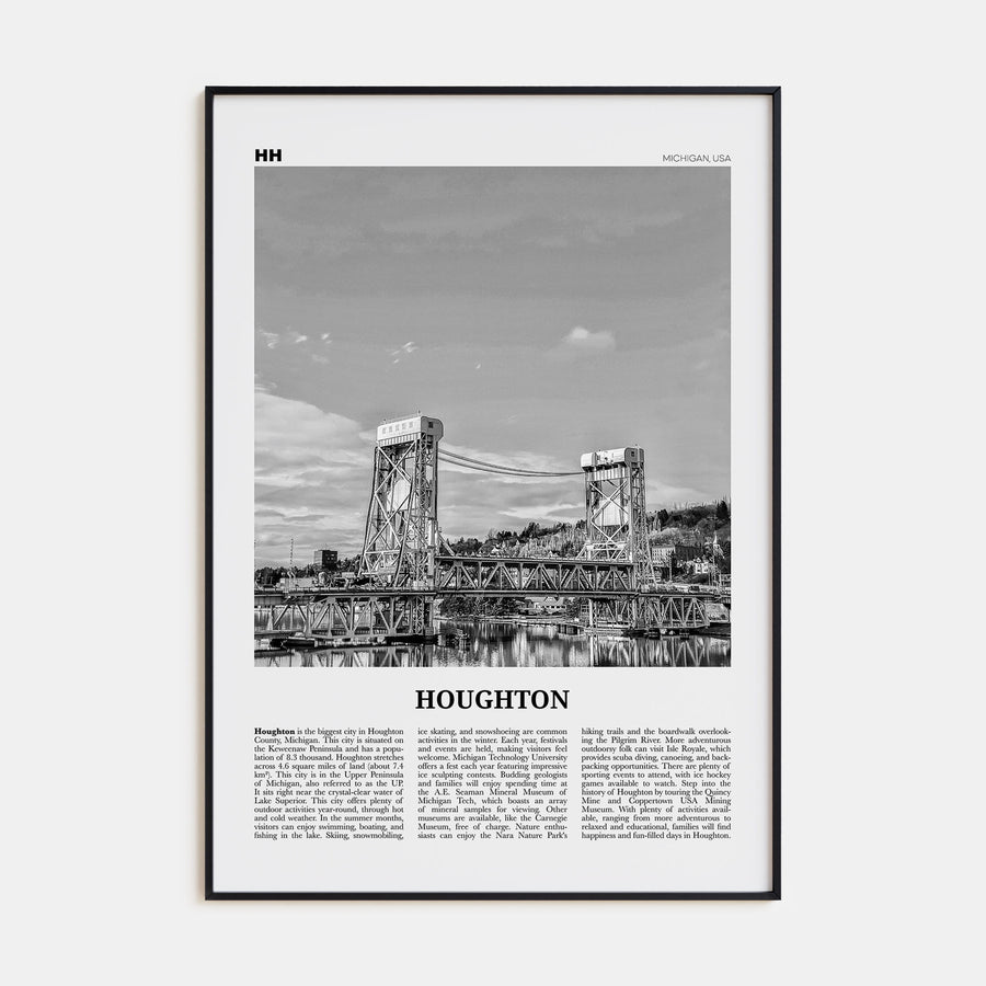 Houghton Travel B&W Poster